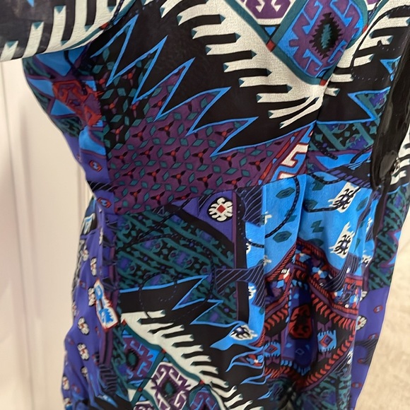 Nanette Lepore Sheer Patterned Blouse - Picture 7 of 10